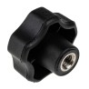 RS PRO Black Polypropylene Multiple Lobes Clamping Knob M8 Threaded Hole 40 mm Diameter 12 mm Thread Length 702-7655