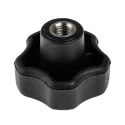 RS PRO Black Polypropylene Multiple Lobes Clamping Knob M8 Threaded Hole 40 mm Diameter 12 mm Thread Length 702-7655