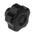 RS PRO Black Polypropylene Multiple Lobes Clamping Knob M8 Threaded Hole 40 mm Diameter 12 mm Thread Length 702-7655