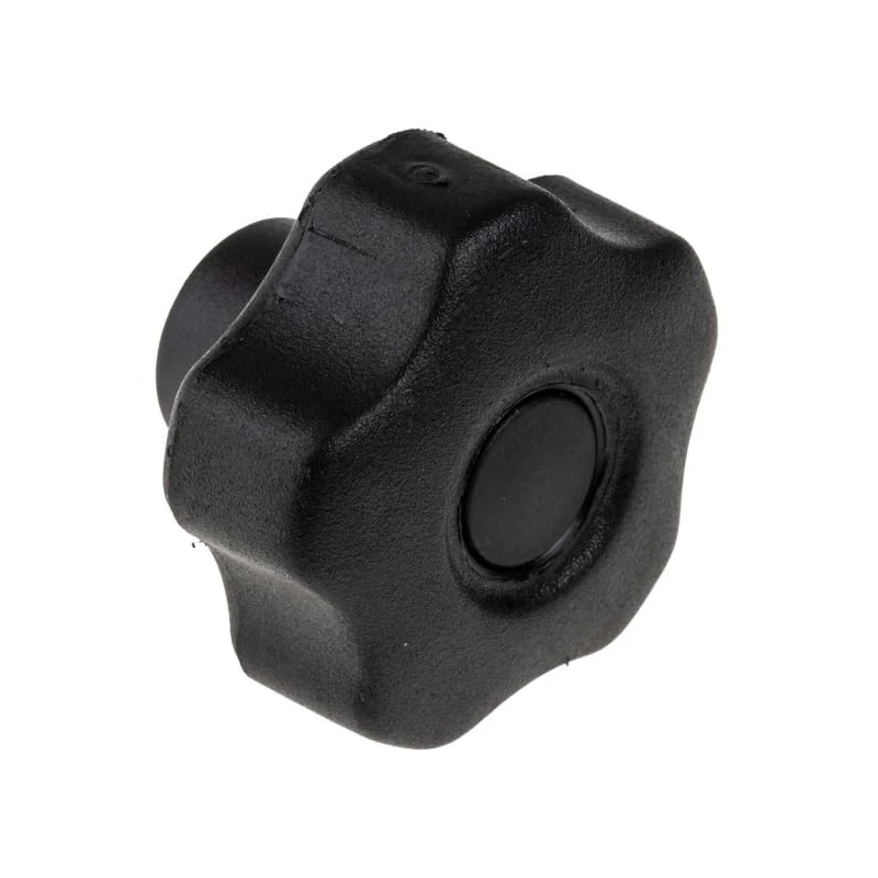 RS PRO Black Polypropylene Multiple Lobes Clamping Knob M8 Threaded Hole 40 mm Diameter 12 mm Thread Length 702-7655