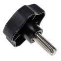 RS PRO Black Polypropylene Multiple Lobes Clamping Knob M12 Threaded Stud 60 mm Diameter 30 mm Thread Length 702-7658