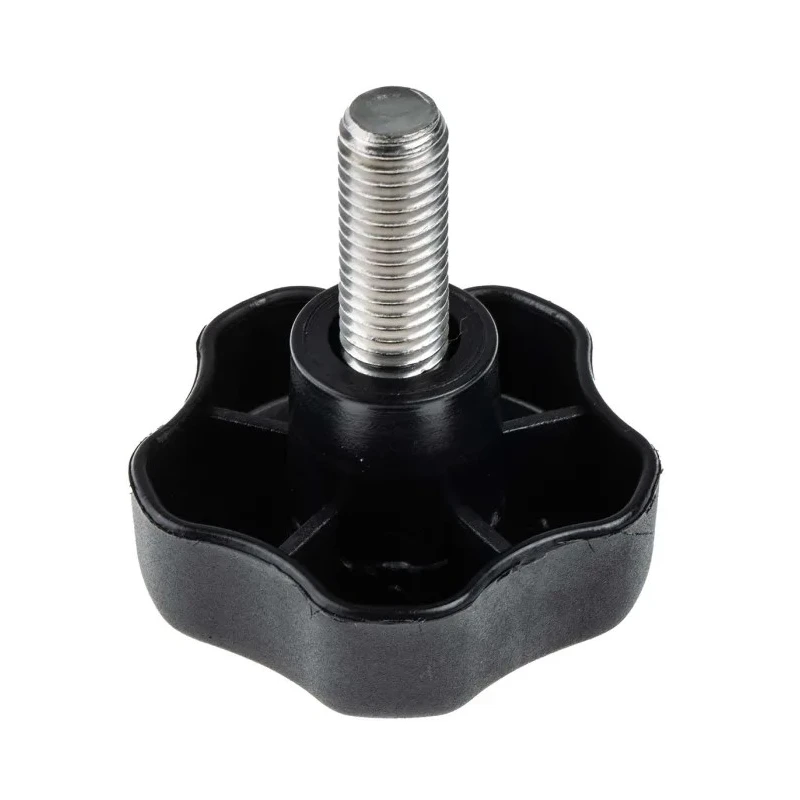 RS PRO Black Polypropylene Multiple Lobes Clamping Knob M12 Threaded Stud 60 mm Diameter 30 mm Thread Length 702-7658