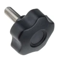 RS PRO Black Polypropylene Multiple Lobes Clamping Knob M12 Threaded Stud 60 mm Diameter 30 mm Thread Length 702-7658