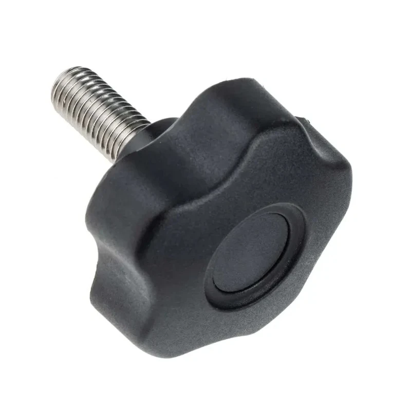 RS PRO Black Polypropylene Multiple Lobes Clamping Knob M12 Threaded Stud 60 mm Diameter 30 mm Thread Length 702-7658