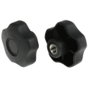 RS PRO Black Polypropylene Multiple Lobes Clamping Knob M10 Threaded Hole 60 mm Diameter 702-7661