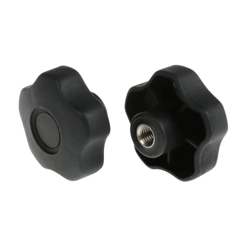 RS PRO Black Polypropylene Multiple Lobes Clamping Knob M10 Threaded Hole 60 mm Diameter 702-7661
