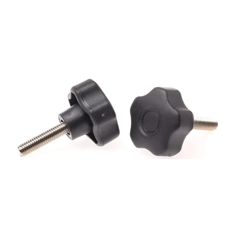 RS PRO Black Multiple Lobes Clamping Knob M8 Threaded Stud 30mm Thread Length 40 mm Diameter 702-7642