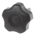 RS PRO Black Multiple Lobes Clamping Knob M8 Threaded Stud 30mm Thread Length 40 mm Diameter 702-7642