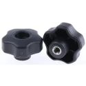RS PRO Black Polypropylene Multiple Lobes Clamping Knob M8 Threaded Hole 50 mm Diameter 702-7664