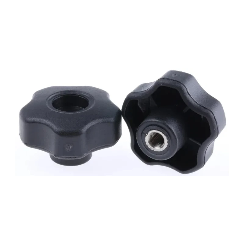 RS PRO Black Polypropylene Multiple Lobes Clamping Knob M8 Threaded Hole 50 mm Diameter 702-7664