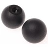 RS PRO Black Polyamide 6 Ball Clamping Knob M6 Threaded Hole 25 mm Diameter 702-7787