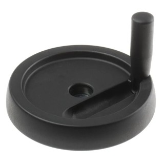 RS PRO Black Thermoplastic Hand Wheel, 175 mm Diameter, Fold Away Revolving Handle 702-7850