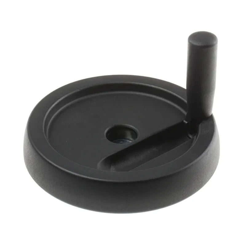 RS PRO Black Thermoplastic Hand Wheel, 175 mm Diameter, Fold Away Revolving Handle 702-7850