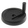 RS PRO Black Thermoplastic Hand Wheel, 175 mm Diameter, Fold Away Revolving Handle 702-7850