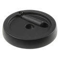 RS PRO Black Thermoplastic Hand Wheel, 175 mm Diameter, Fold Away Revolving Handle 702-7850