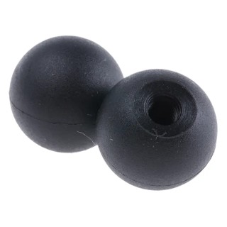 RS PRO Black Polyamide 6 Ball Clamping Knob Threaded Hole 20 mm 702-7790