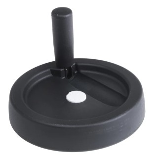 RS PRO Black Nylon Hand Wheel Fold Away Revolving Handle 125 mm Diameter 702-7847