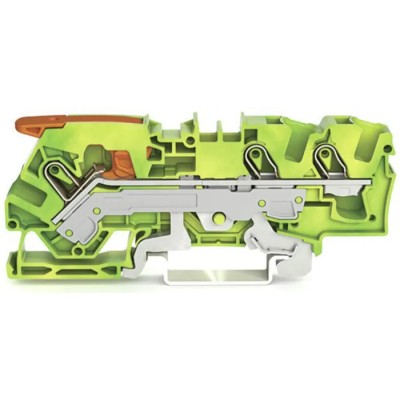 WAGO Earth Terminal Block Yellow Green 6mm² 1-Level Cage Clamp IECEx/ATEX 2106-1307
