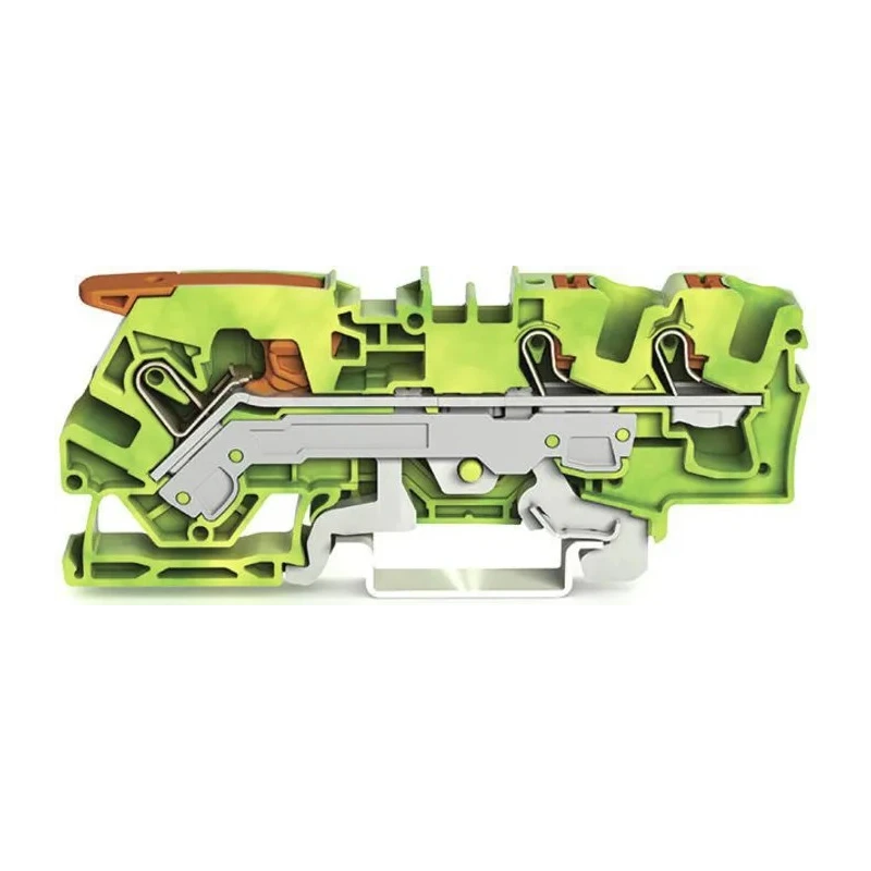 WAGO TOPJOB S 2106 Series Earth Terminal Block Green Yellow 6mm² 1-Level Cage Clamp IECEx/ATEX 2106-5307