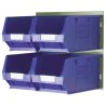 RS PRO Polypropylene Storage Bin, 350 mm x 205 mm x 132 mm, Blue 771-9203