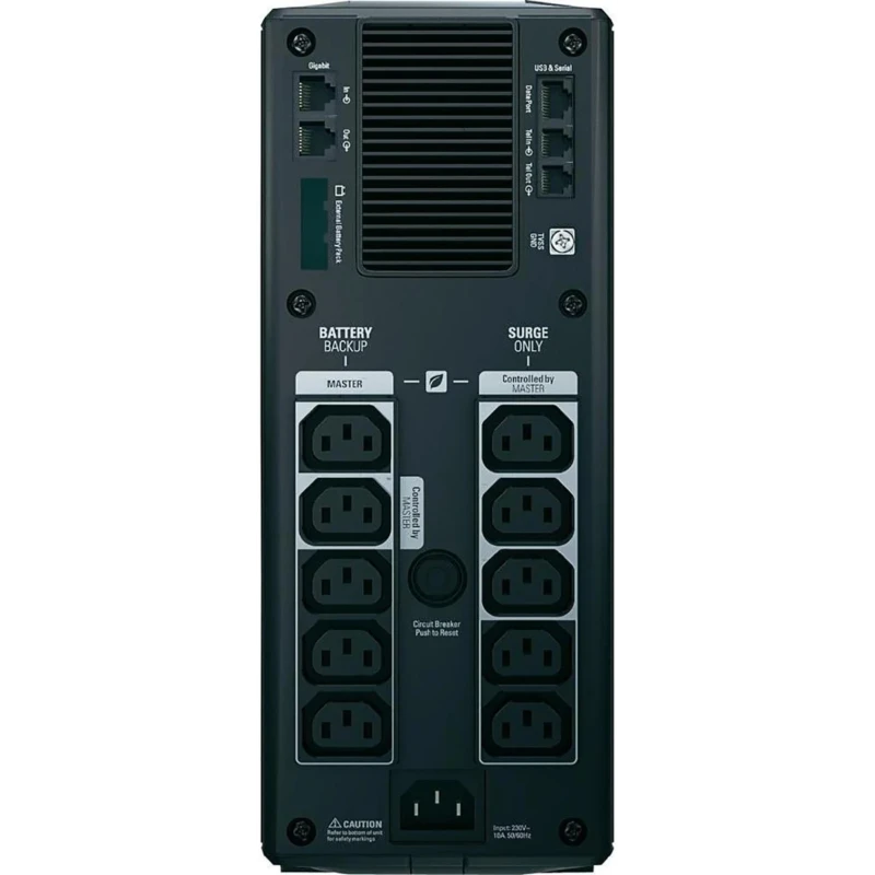 APC 230V Input Uninterruptible Power Supply 1500 VA, 865 W Power-Saving Back-UPS Pro BR1500GI
