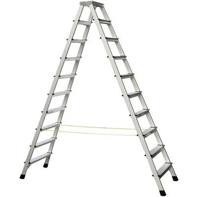 Zarges Aluminium 10 Steps Step Ladder 2.2m Open Length Model 41270