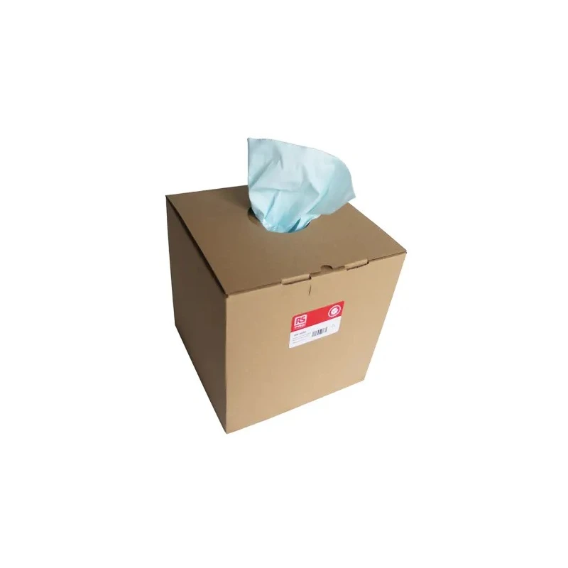 RS PRO Dry Multi-Purpose Blue Wipes Box of 400, 240 x 380 mm 186-9958