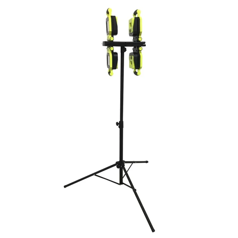 Unilite Heavy-Duty Aluminium Tripod Work Light Stand with Magnetic Plate for 4 Site Lights TRIPOD-360