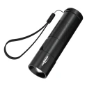 Ansmann Black Aluminium LED Torch Rechargeable 300 lm, USB Charging, IP54, 98.5 mm 1600-0247