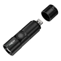 Ansmann Black Aluminium LED Torch Rechargeable 300 lm, USB Charging, IP54, 98.5 mm 1600-0247