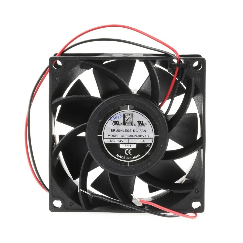 RS PRO Axial Fan, 24V DC, 168.2 m³/h Airflow, 13W Power, 500mA Max Current, 80mm Square Frame, Ball Bearing, Model 703-3448