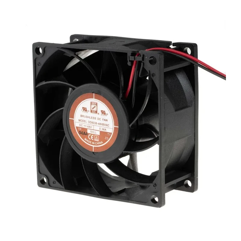 RS PRO Axial Fan 48V DC 14W 168.2 m³/h 6300 RPM Ball Bearing Square Frame 80mm 703-3442