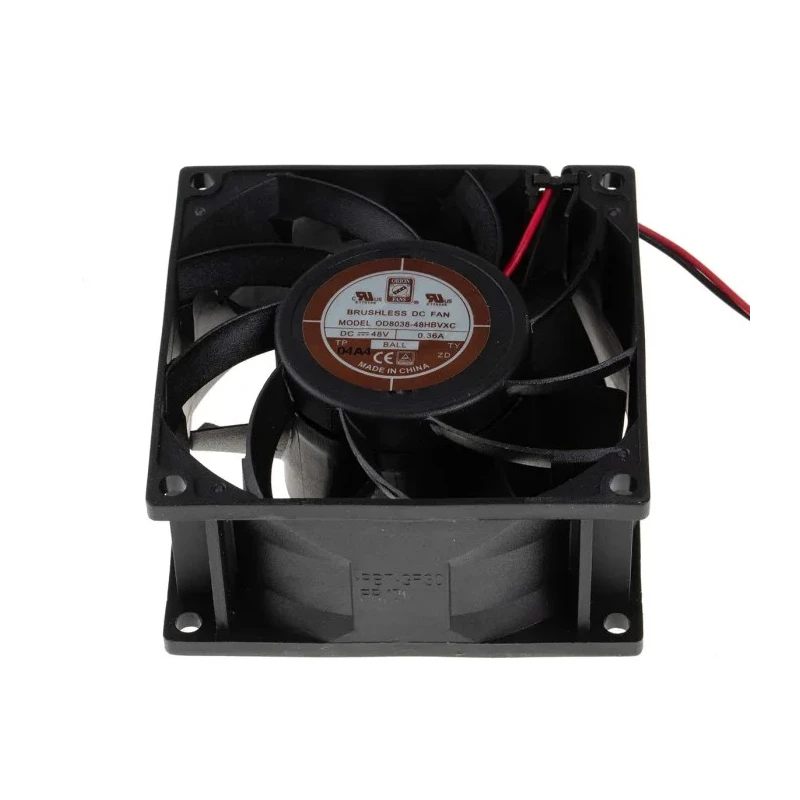 RS PRO Axial Fan 48V DC 14W 168.2 m³/h 6300 RPM Ball Bearing Square Frame 80mm 703-3442
