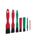 Vikan Soft Bristle Red, Green Polyethylene Detail Set Scrubbing Brush 556052