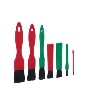 Vikan Soft Bristle Red, Green Polyethylene Detail Set Scrubbing Brush 556052