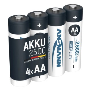 Ansmann Ansmann MaxE AA Nickel Metal Hydride Rechargeable Battery 1.2 V 2.5 Ah Pack of 4 5035442