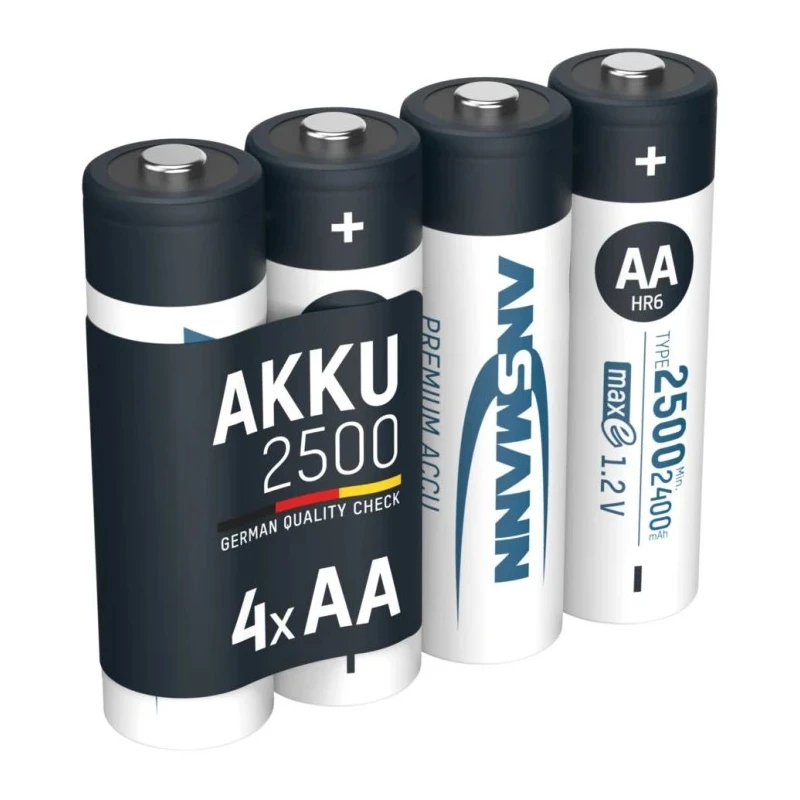 Ansmann Ansmann MaxE AA Nickel Metal Hydride Rechargeable Battery 1.2 V 2.5 Ah Pack of 4 5035442