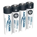 Ansmann Ansmann MaxE AA Nickel Metal Hydride Rechargeable Battery 1.2 V 2.5 Ah Pack of 4 5035442