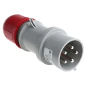 Scame IP44 Red Cable Mount 3P+N+PE Straight Industrial Power Connector Adapter, 32A, 415V Phase Inverter 
