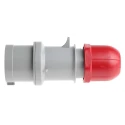 Scame IP44 Red Cable Mount 3P+N+PE Straight Industrial Power Connector Adapter, 32A, 415V Phase Inverter 