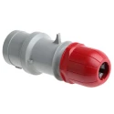 Scame IP44 Red Cable Mount 3P+N+PE Straight Industrial Power Connector Adapter, 32A, 415V Phase Inverter 