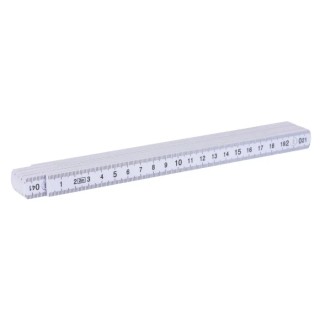 RS PRO Plastic Folding Ruler Metric 2 m Length, 15 mm Width, Model 188-9702