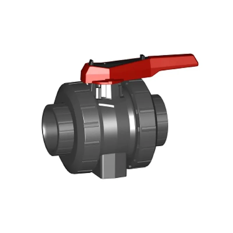 Georg Fischer Polyvinyl Chloride Solvent Cement Socket Ball Valve 20 mm, 16 bar, Series 546 Pro 161546062