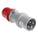 Scame Red Cable Mount 3P+PE Straight Industrial Power Connector Adapter 32A 415V IP44 Phase Inverter IP44