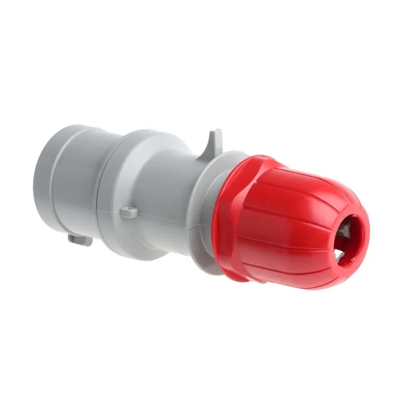 Scame Red Cable Mount 3P+PE Straight Industrial Power Connector Adapter 32A 415V IP44 Phase Inverter IP44