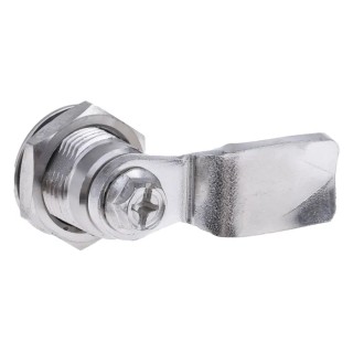 RS PRO Silver Stainless Steel Cabinet Lock 26 mm Panel-to-Tongue Depth Key Unlock 192-9647