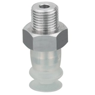EMERSON ? AVENTICS EMERSON AVENTICS 20 mm Bellow Fluoromethyl Silicone Suction Cup Male Connection Size 1/8 in 1820415037