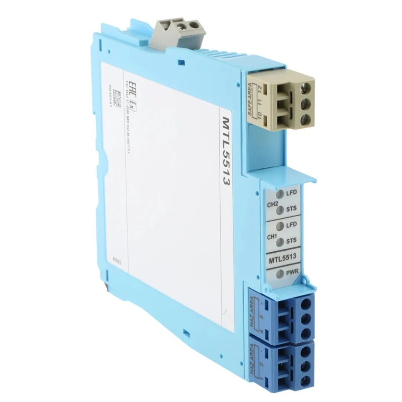 Eaton 2 Channel Galvanic Barrier Zener Barrier DIN Rail Mount ATEX Certified MTL5513/RS