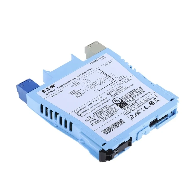 Eaton Zener Barrier, Galvanic Barrier, 1 Channel, DIN Rail Mount, ATEX Certified, 20-35V DC Supply MTL5521/RS