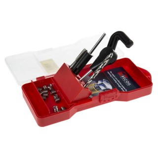 Recoil 18 Piece Thread Repair Kit with 1/4 In UNC Inserts, Drill, Magnetic Tang Break Tool, Combo Tap and Installation 33048